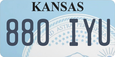 KS license plate 880IYU