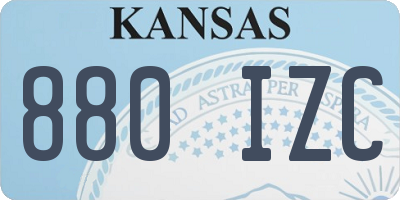 KS license plate 880IZC