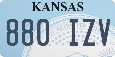 KS license plate 880IZV