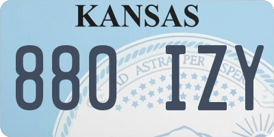 KS license plate 880IZY