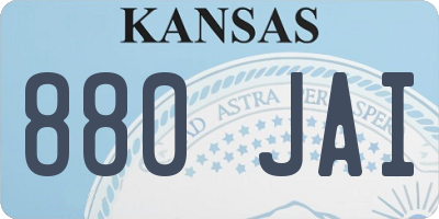 KS license plate 880JAI