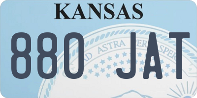 KS license plate 880JAT
