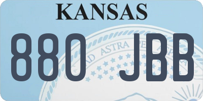KS license plate 880JBB