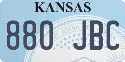 KS license plate 880JBC