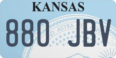 KS license plate 880JBV