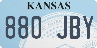 KS license plate 880JBY