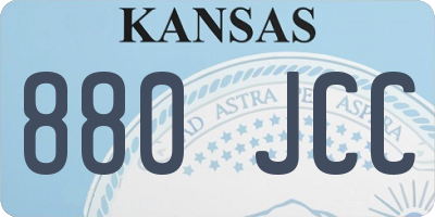 KS license plate 880JCC