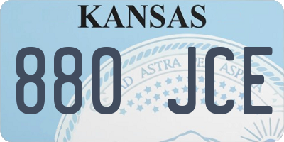 KS license plate 880JCE
