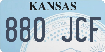 KS license plate 880JCF