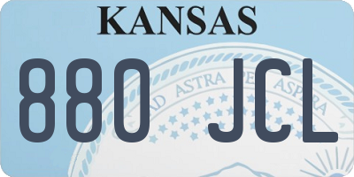 KS license plate 880JCL