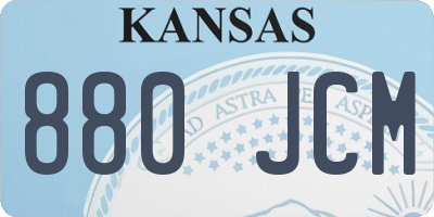 KS license plate 880JCM