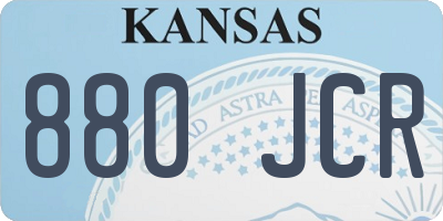 KS license plate 880JCR