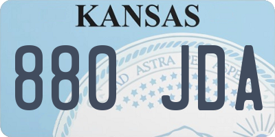 KS license plate 880JDA