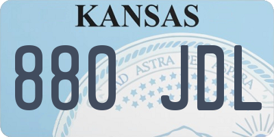 KS license plate 880JDL