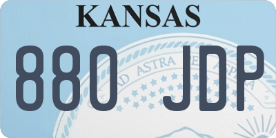 KS license plate 880JDP