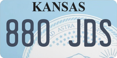 KS license plate 880JDS