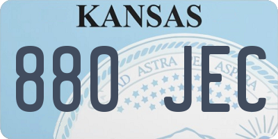 KS license plate 880JEC