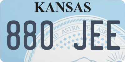 KS license plate 880JEE