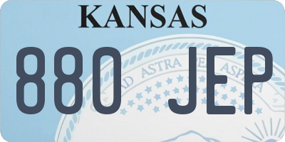 KS license plate 880JEP