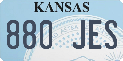 KS license plate 880JES