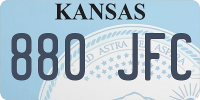 KS license plate 880JFC