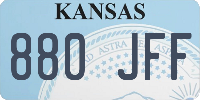 KS license plate 880JFF