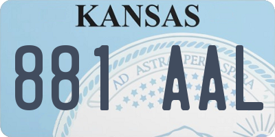 KS license plate 881AAL