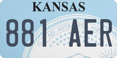 KS license plate 881AER
