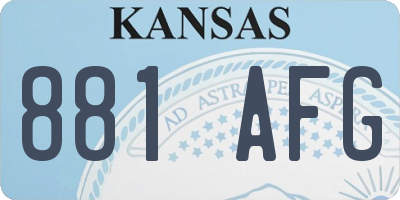KS license plate 881AFG