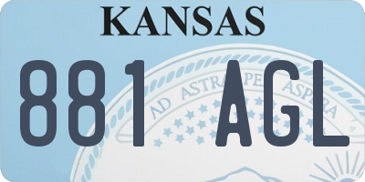 KS license plate 881AGL