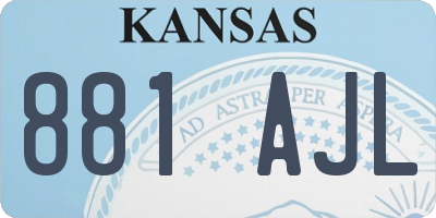 KS license plate 881AJL