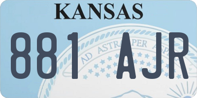 KS license plate 881AJR
