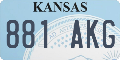 KS license plate 881AKG