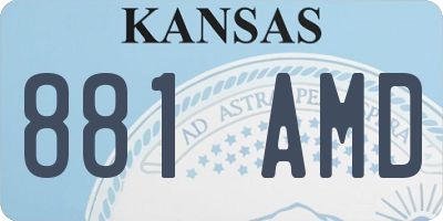 KS license plate 881AMD