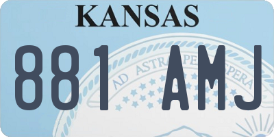 KS license plate 881AMJ