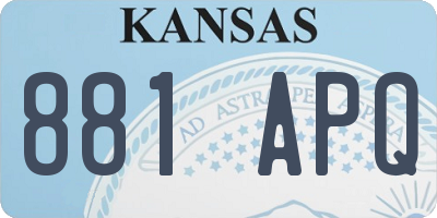 KS license plate 881APQ