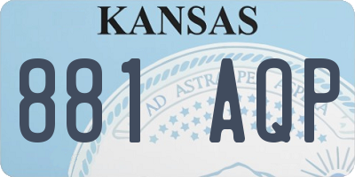 KS license plate 881AQP