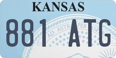 KS license plate 881ATG