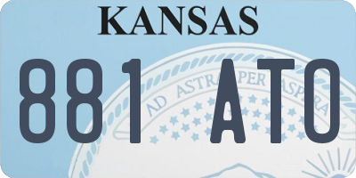 KS license plate 881ATO