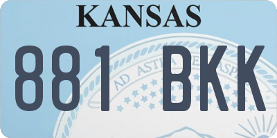 KS license plate 881BKK