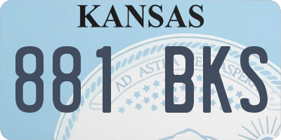 KS license plate 881BKS
