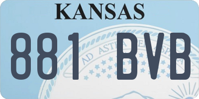 KS license plate 881BVB