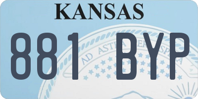 KS license plate 881BYP