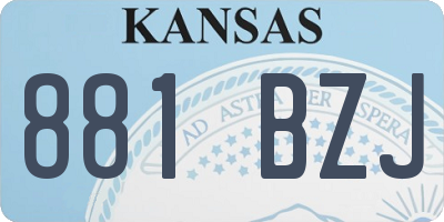 KS license plate 881BZJ