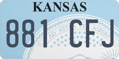 KS license plate 881CFJ