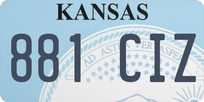 KS license plate 881CIZ