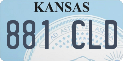KS license plate 881CLD