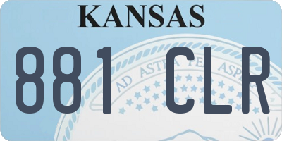 KS license plate 881CLR