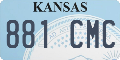 KS license plate 881CMC