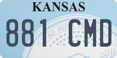 KS license plate 881CMD